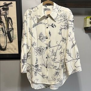 H&M Cream and Black Floral Coord Set